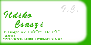 ildiko csaszi business card